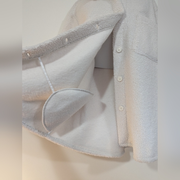 Sherpa Style Oversized Shirt Jacket s: XXL - Picture 4 of 9